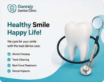 Dental clinic social media post designed by Rohini Kharote